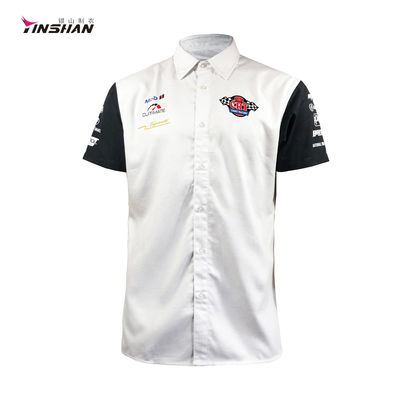 Male Custom Logo Motocross Jersey Cotton Motorcycle Polo Shirt with Artwork Printing