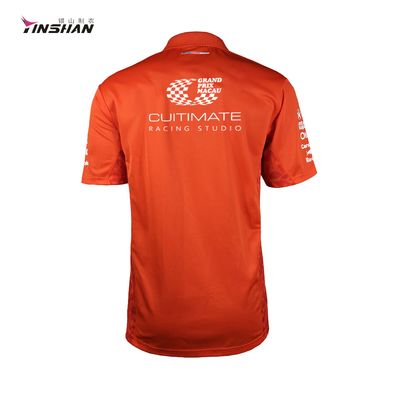 Custom Printed Breathable Short Sleeve Motocross Jersey for Racing Polo F1 Car Racing Suit