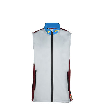 Customized Logo Printing Polyester Wicking Softshell Running Vest for Motor Team Men