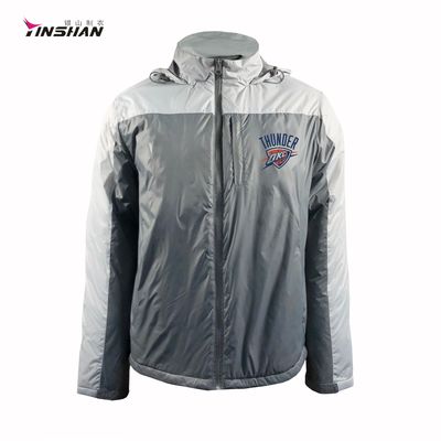 Unisex Sports Windproof Gray Motorcycle Jacket with Customized Logo and Stand Collar