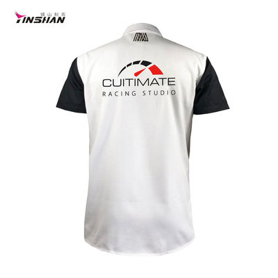 Custom Printed Polo Shirt for Unisex Motor and Racing Sports Team in Cotton/Poly Blend