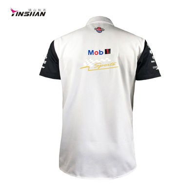 Custom Printed Polo Shirt for Unisex Motor and Racing Sports Team in Cotton/Poly Blend