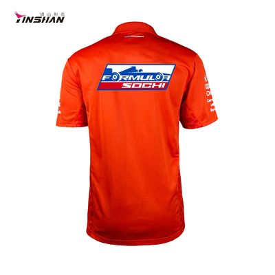 Polyester Breathable Racing Sportswear Custom Logo Short Sleeve F1 Polo T-Shirt for Men