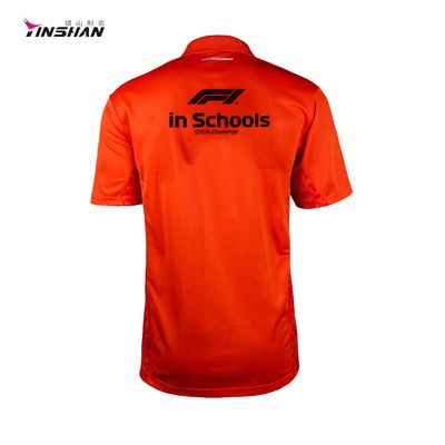 Polyester Breathable Racing Sportswear Custom Logo Short Sleeve F1 Polo T-Shirt for Men