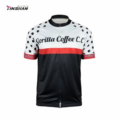 Customized Logo Printing Men's Short Sleeve Cycling Jersey for Wholesales OEM Service