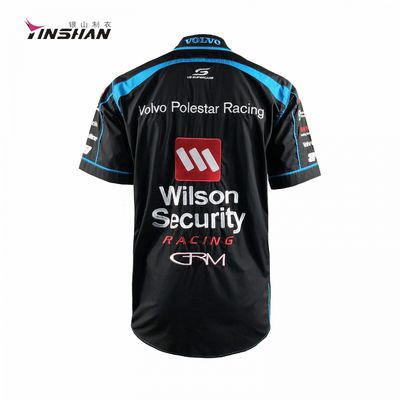 Motorcycle Racing F1 Sport Wear Custom Logo Team Shirt with Customized Printing Methods