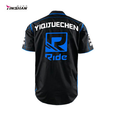 Unisex Wicking Breathable Polyester Shirt with Custom Logo Printed Black Sportswear