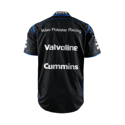 Unisex Wicking Breathable Polyester Shirt with Custom Logo Printed Black Sportswear