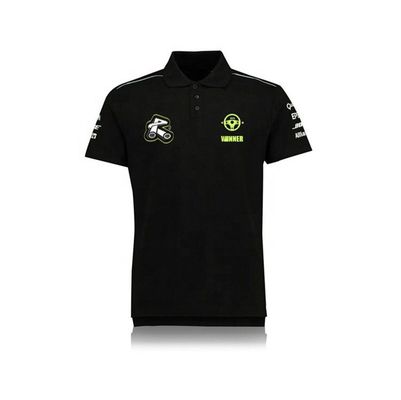 Soft Spandex/Cotton Blend 2024 Summer Custom Logo Auto Racing Motorcycle Polo T-Shirt