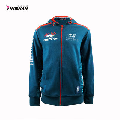 V-neck Customized Printing Methods Sports Fleece Hoodie for Racing and Motocycling