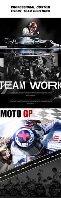 Breathable Cotton Popline F1 and Motorcycle Racing Shirt with Custom Logo Print