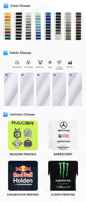 Sublimation Pit Crew Racing T Shirts Customized Logo F1 Polo Shirts for Teamwear