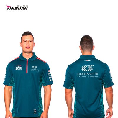 Customized Quick Dry Custom Logo Polo Shirt for Racing Team Windproof Motocross Uniform