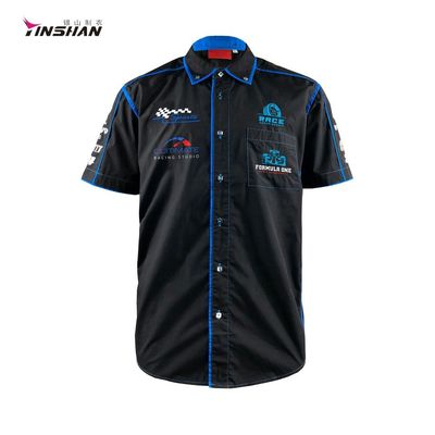 Summer Casual Wear Custom Sublimated Short Sleeve Men's Shirt for Motorcycle Auto Racing
