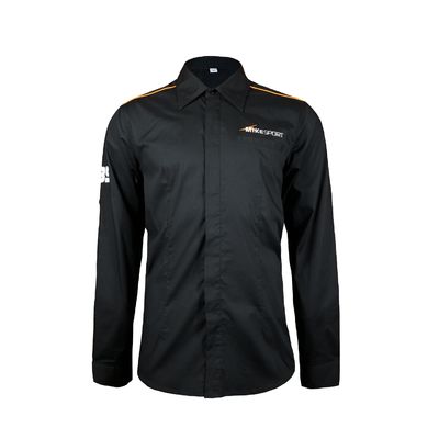 Unisex Black Sportswear Shirts For Racing Sport with Custom Embroidery Professional