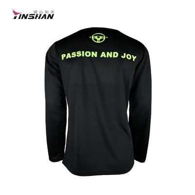 Custom SportsWear Printed Black Long Sleeve Men's T-Shirts with Pattern Design and Print