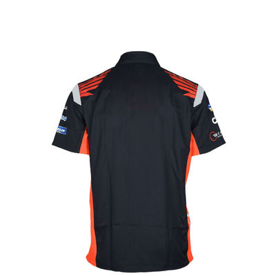 Adults Custom Breathable Black Sports Polo Shirt with Embroidery and Customized Color