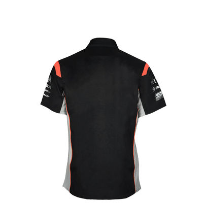 Adults Custom Breathable Black Sports Polo Shirt with Embroidery and Customized Color