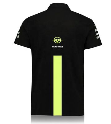 Full Customized Cotton Elastane F1 Racing Shirt with Breathable Design and Crew Neck