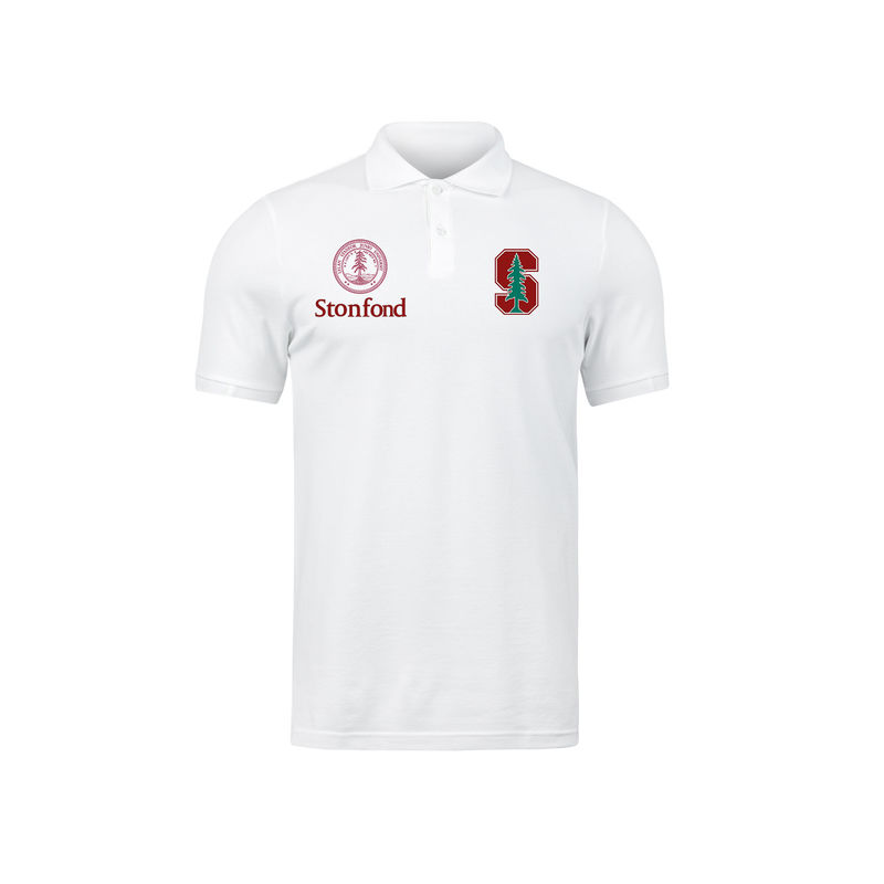 Short Sleeve Casual Style University Logo Polo for Breathable and Quick Dry