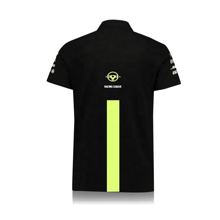 Soft Spandex/Cotton Blend 2024 Summer Custom Logo Auto Racing Motorcycle Polo T-Shirt