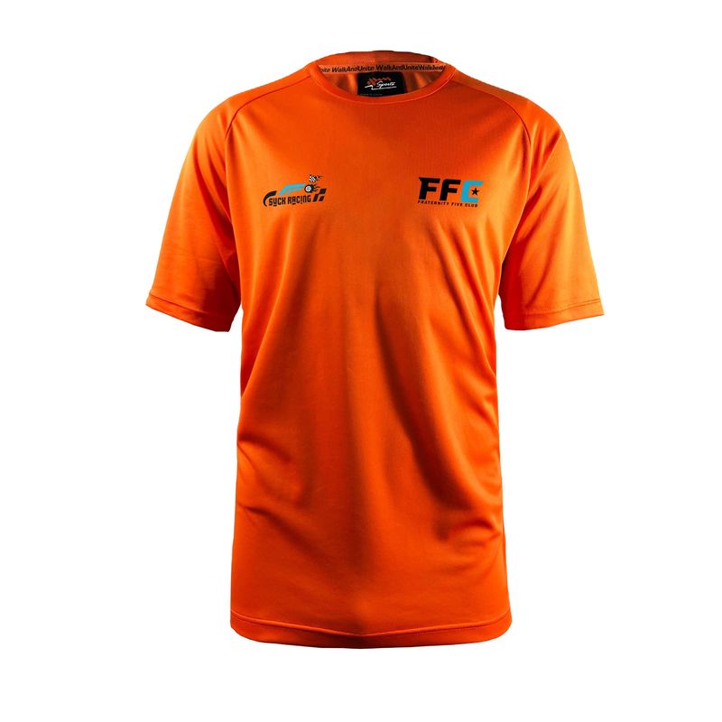 O-Neck Collar Custom Printed Men's Polyester T-shirt for F1 Racing and Motor Sportswear
