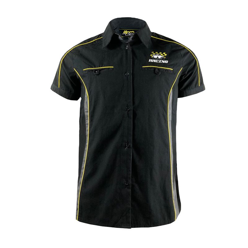 Custom Team Name Black Polyester Printed Men's Racing T-shirt for Personalized Logo