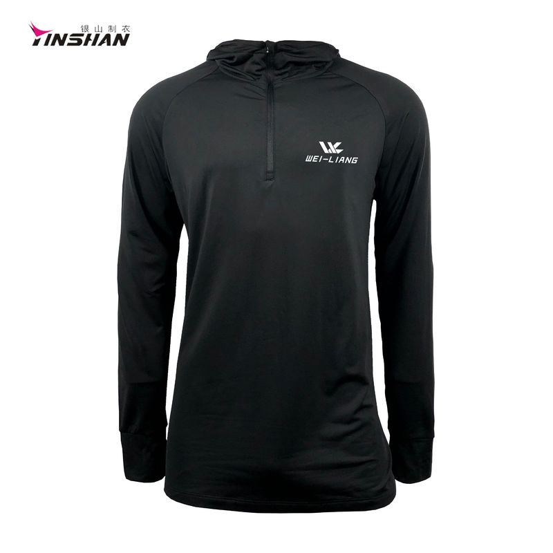 Autumn Custom Polyester Spandex Men Sports Fitness Running Long-Sleeves Shirt Training